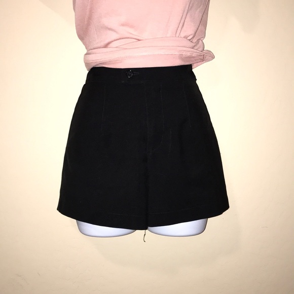 Black High Waisted Shorts - Picture 2 of 5